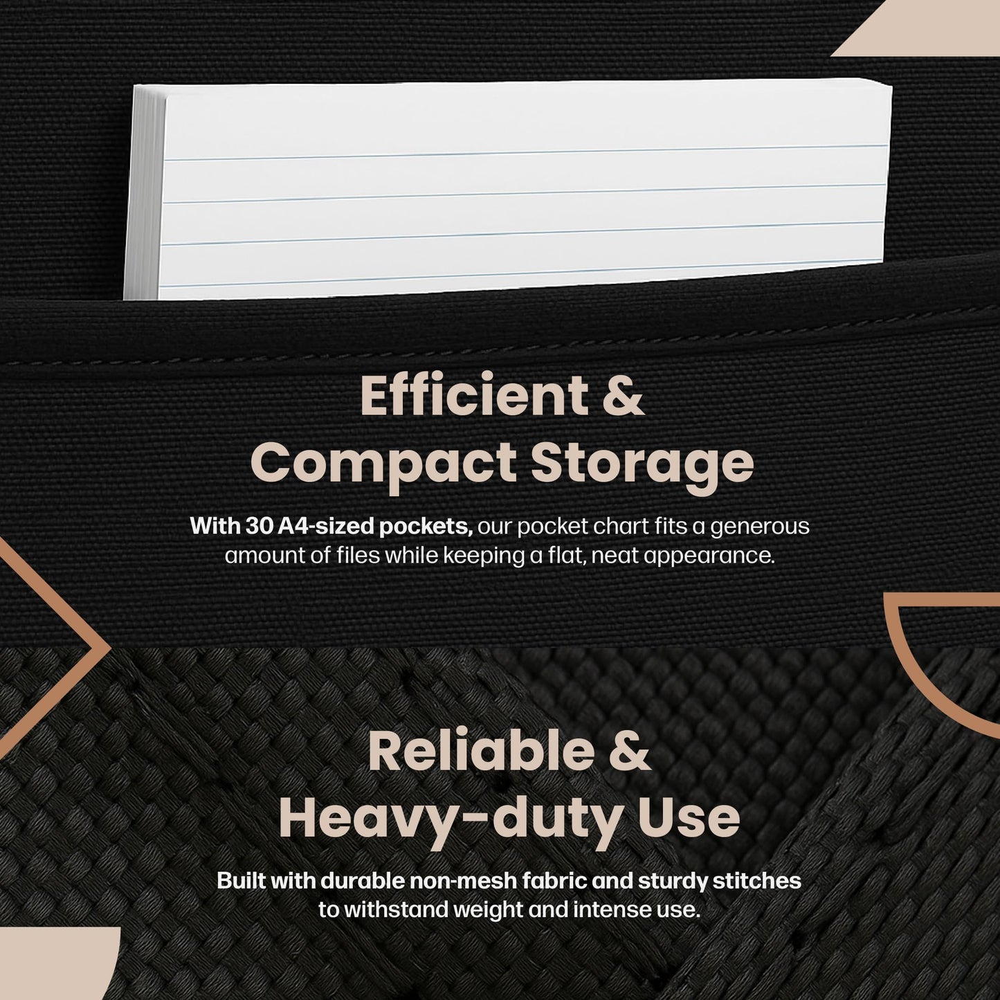 Heavy Duty 30-Pocket Wall Organizer with Hangers