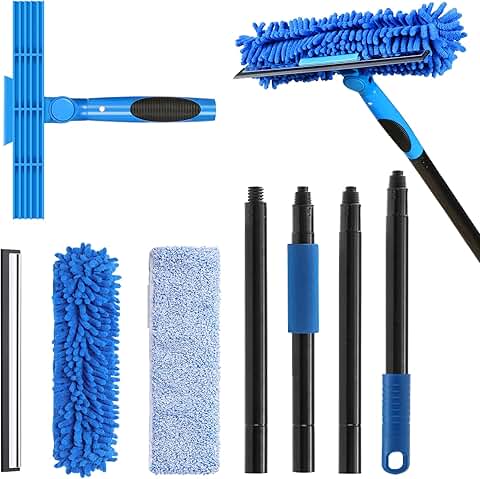 Professional 69-inch Window Squeegee Cleaner with Extension Pole