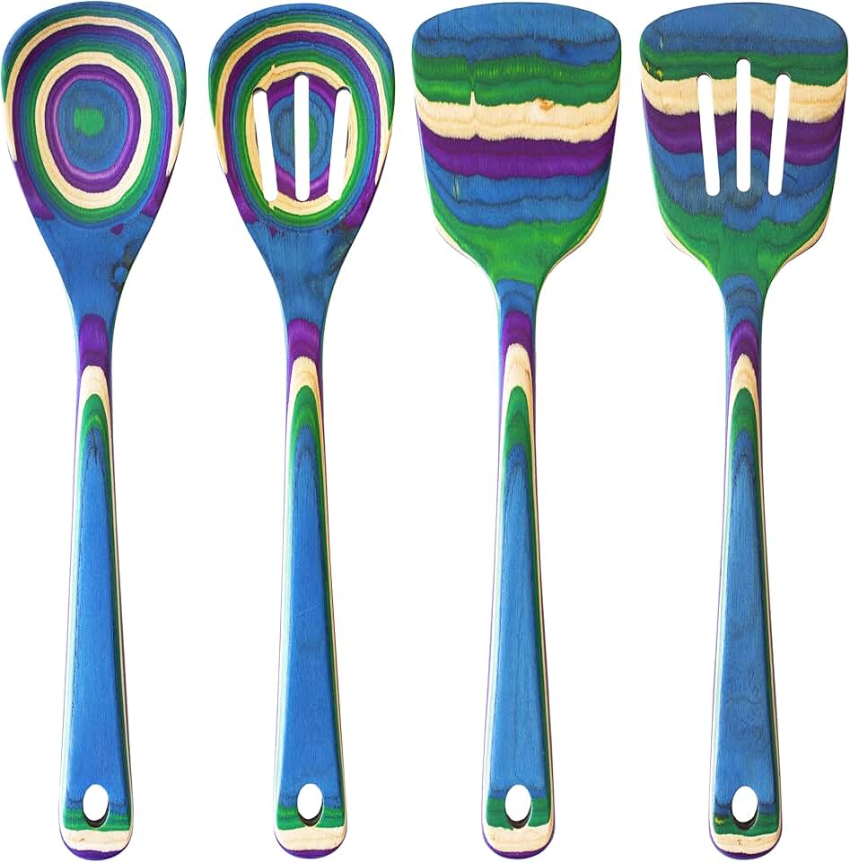 Baltique Mumbai 4-Piece Bamboo Cooking Utensil Set