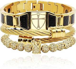 Luxury Copper Bead Cuff Bracelet for Men and Women