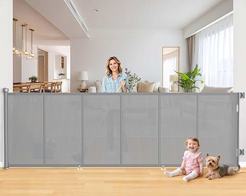 120-Inch Retractable Baby and Pet Safety Gate