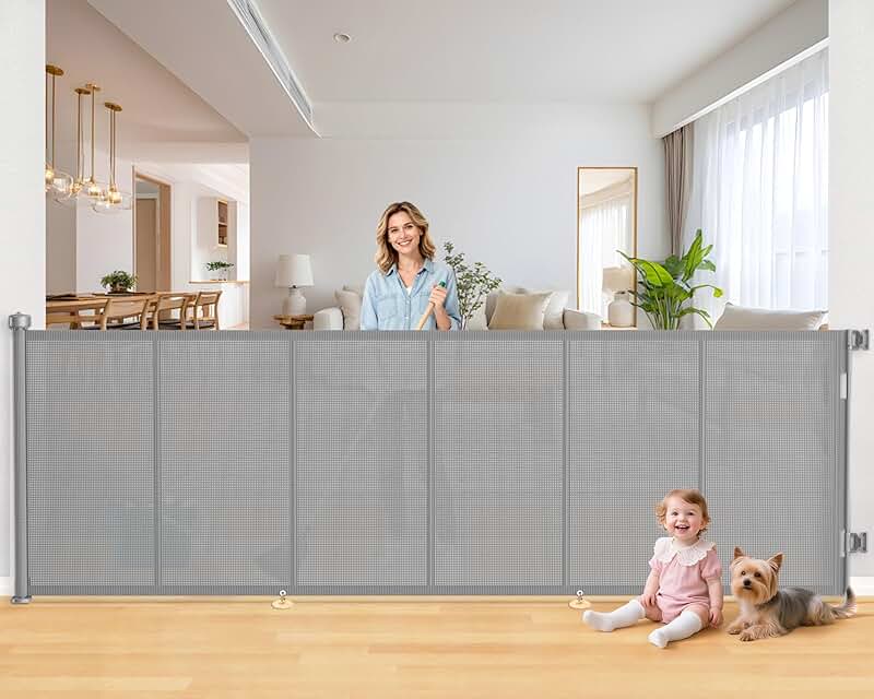 120-Inch Retractable Baby and Pet Safety Gate