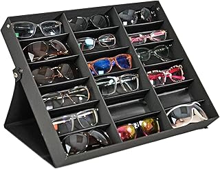 18-Slot Glasses Organizer and Display Case