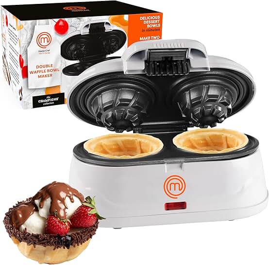 Double Waffle Cone Bowl Maker for Homemade Desserts