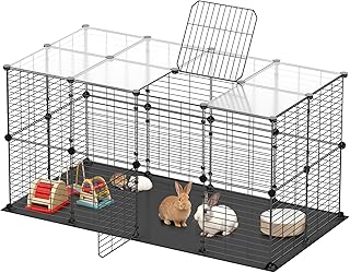 Small Animal Playpen with Waterproof Mat, 47.2" x 23.6"