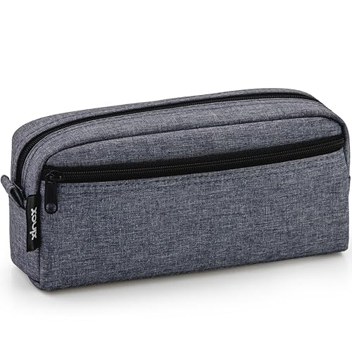Large Multi-Color Pencil and Cosmetic Pouch with Zipper