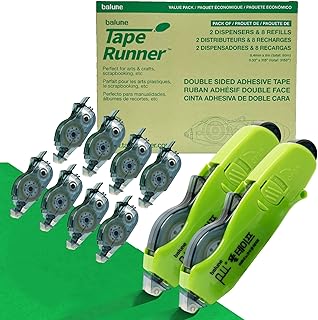 Double-sided tape with dispenser, 315 inches each