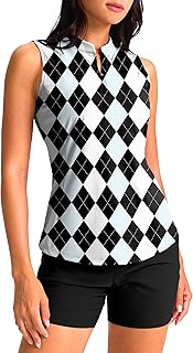 Women's Sleeveless Golf Polo with Zipper and Quick Dry Fabric