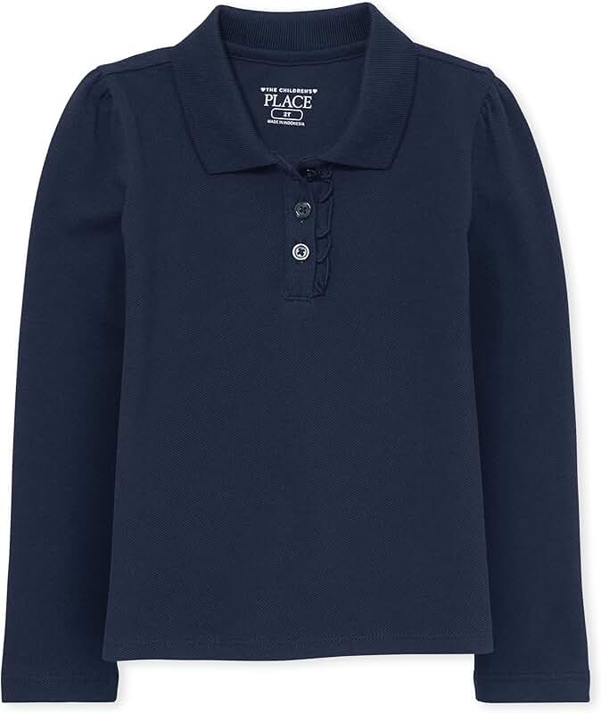 Baby Girls' and Toddler Long Sleeve Ruffle Polo
