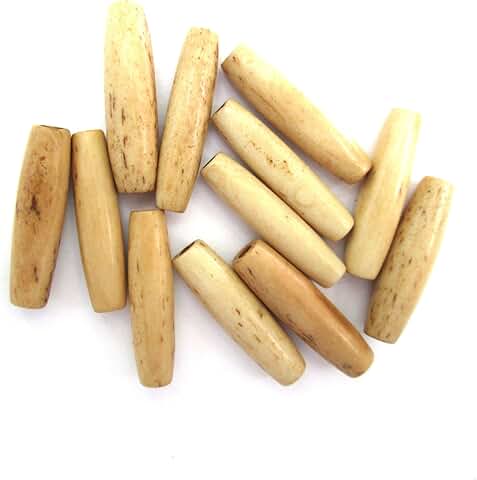 Antiqued Hairpipe Bone Beads, 1 inch, 25 pcs