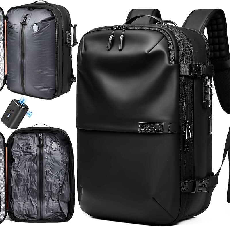 60L Vacuum Seal Travel Backpack with Expandable System