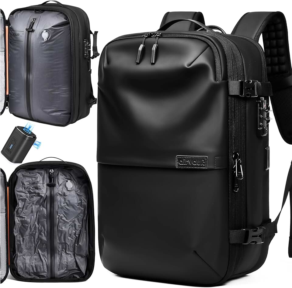 60L Vacuum Seal Travel Backpack with Expandable System