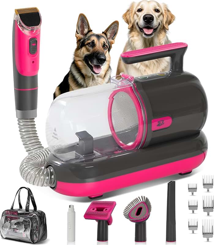 Dog Grooming Vacuum Kit with Nail Grinder and Dust Cup