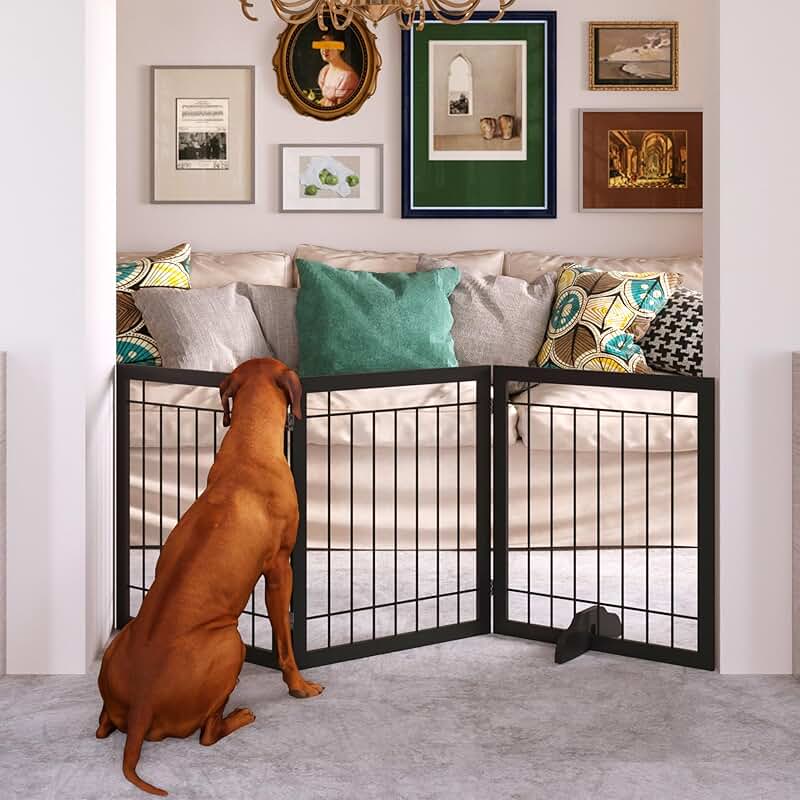 Extra Wide 72-inch Tall Dog Gate for Home Safety