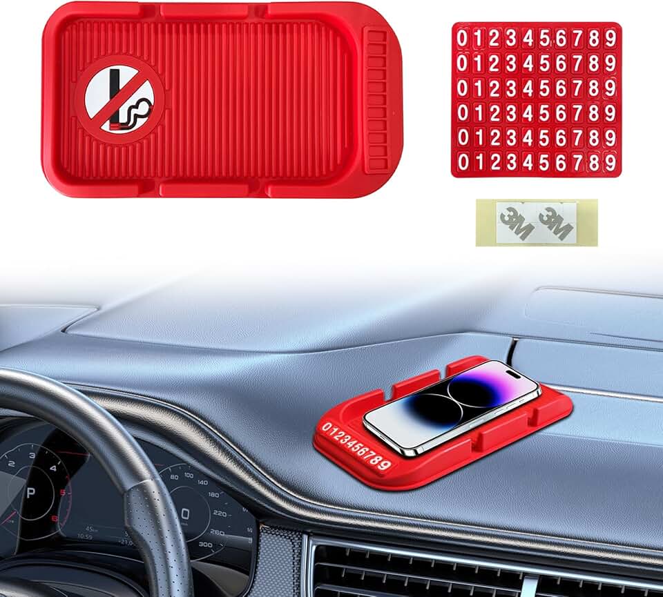 Car Dashboard Phone Holder with Silicone Pad