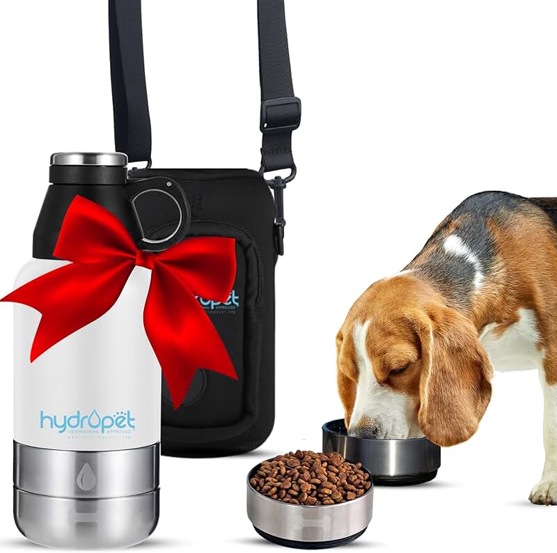 Portable Dog Water Bottle with Food Bowl