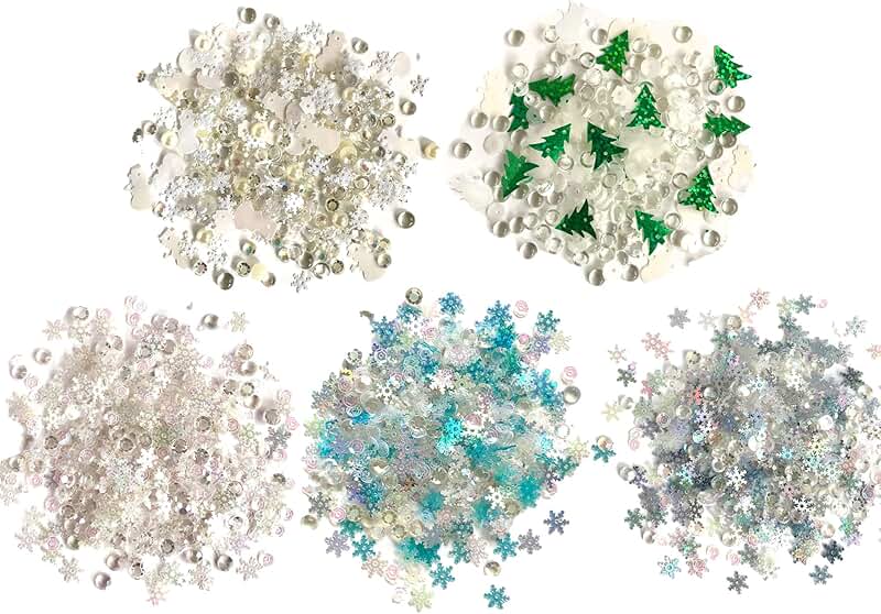 Iridescent Embellishments for Crafts, 50g