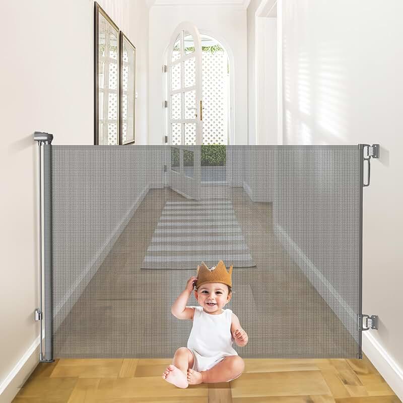 Extra Wide Baby and Pet Gate for Doorways and Stairs