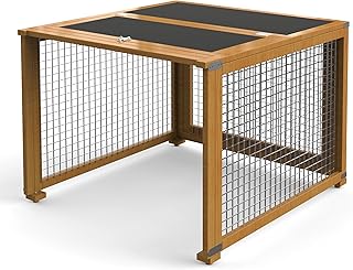 Rabbit and small animal cage extension with waterproof roof