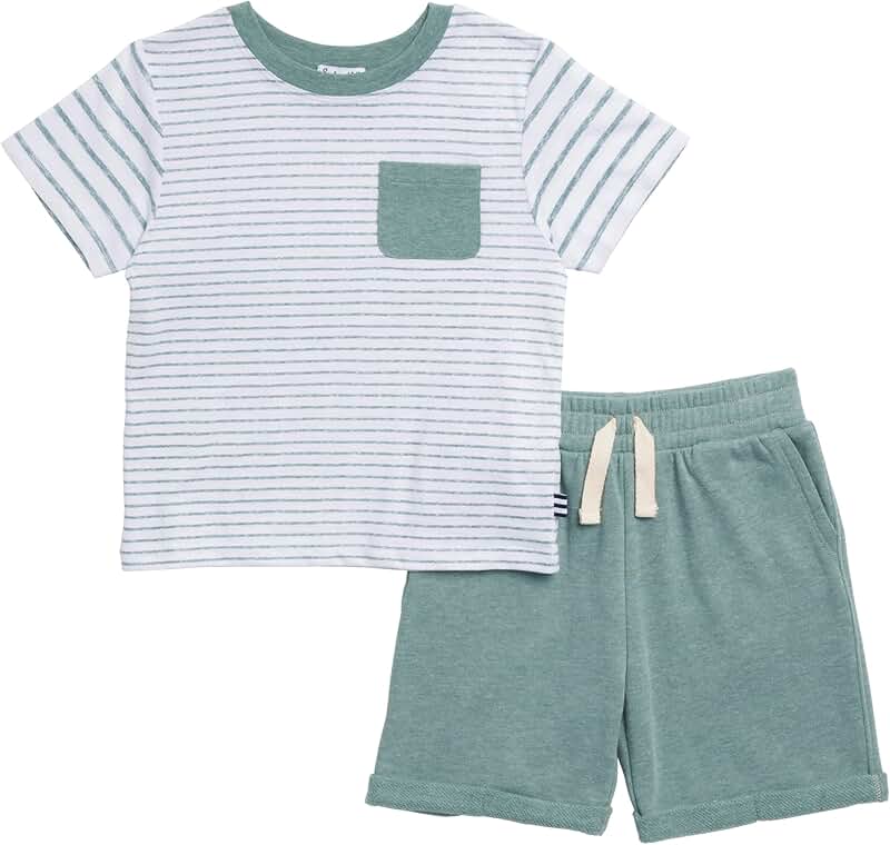 Kids' Baby and Toddler Seaspray Stripe Tee Set Size 4