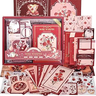Vintage Rose Scrapbooking Kit with 123 Pieces