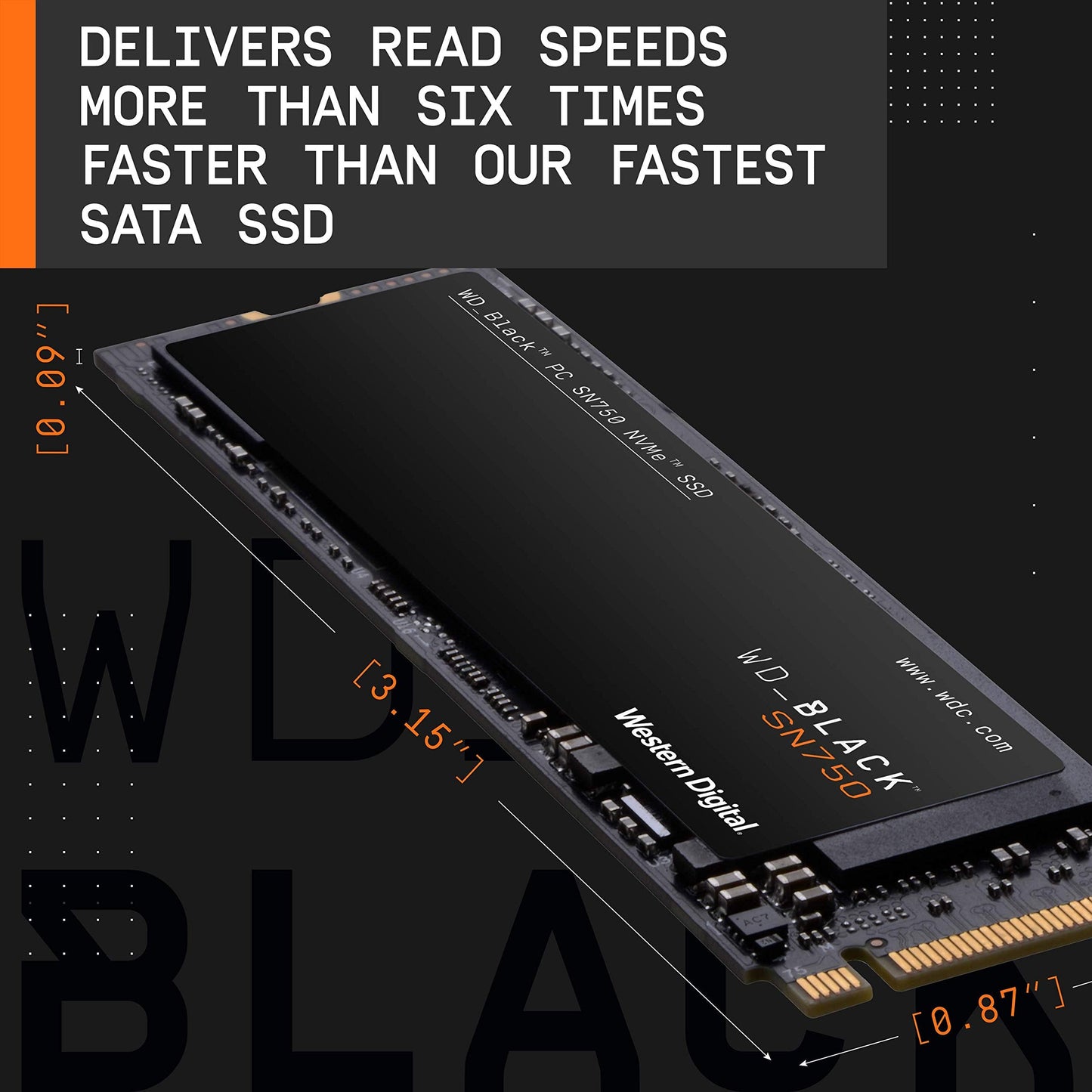 1TB SN750 NVMe Internal Gaming SSD Solid State Drive - Gen3 PCIe, M.2 2280, 3D NAND, Up to 3,470 MB/s - WDS100T3X0C