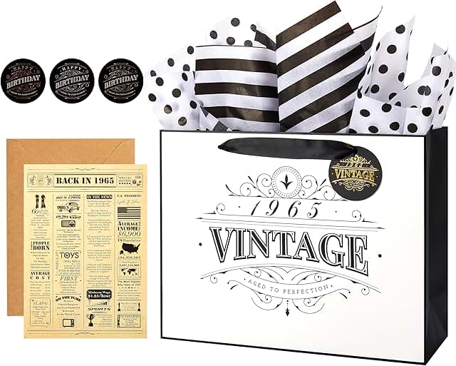 Large 13-inch Gift Wrap Bag with Card and Tissue