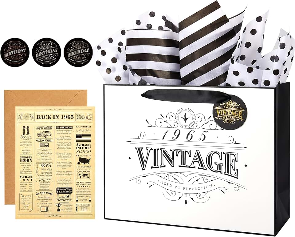 Large 13-inch Gift Wrap Bag with Card and Tissue