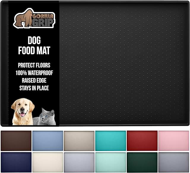 Waterproof Silicone Pet Feeding Mat with Raised Edge