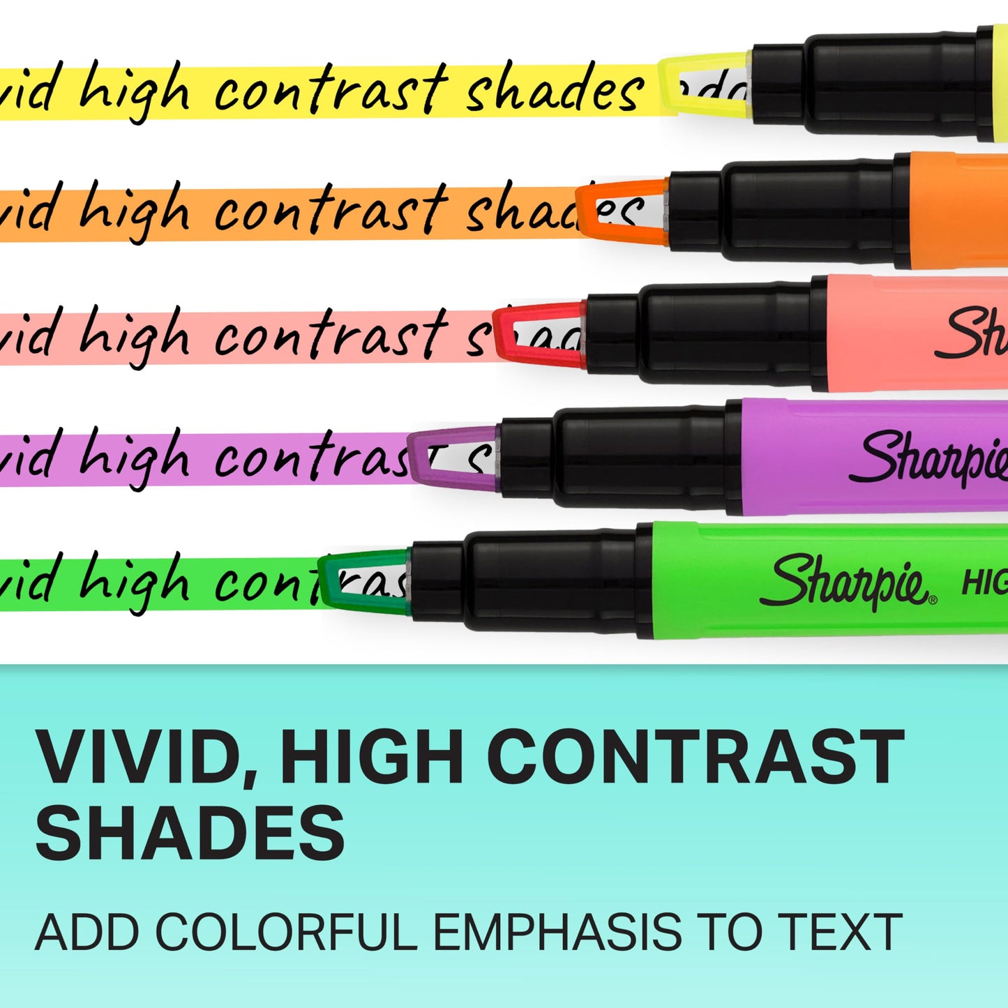 Assorted Fluorescent Highlighters, 8 Pack