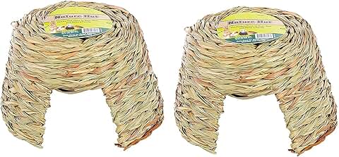 Two Large Willow and Grass Pet Huts