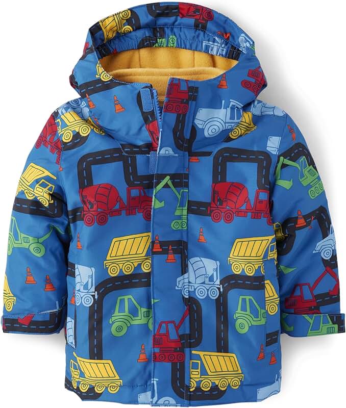Baby Boys' 3-in-1 Winter Jacket with Fleece and Water-Resistant Shell