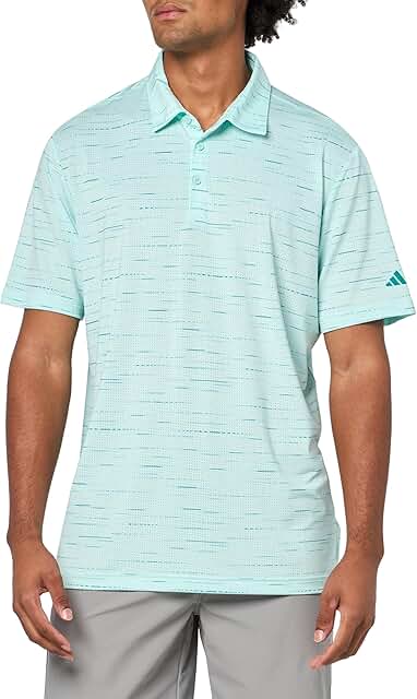 Men's Mesh Glimmer Print Polo Shirt