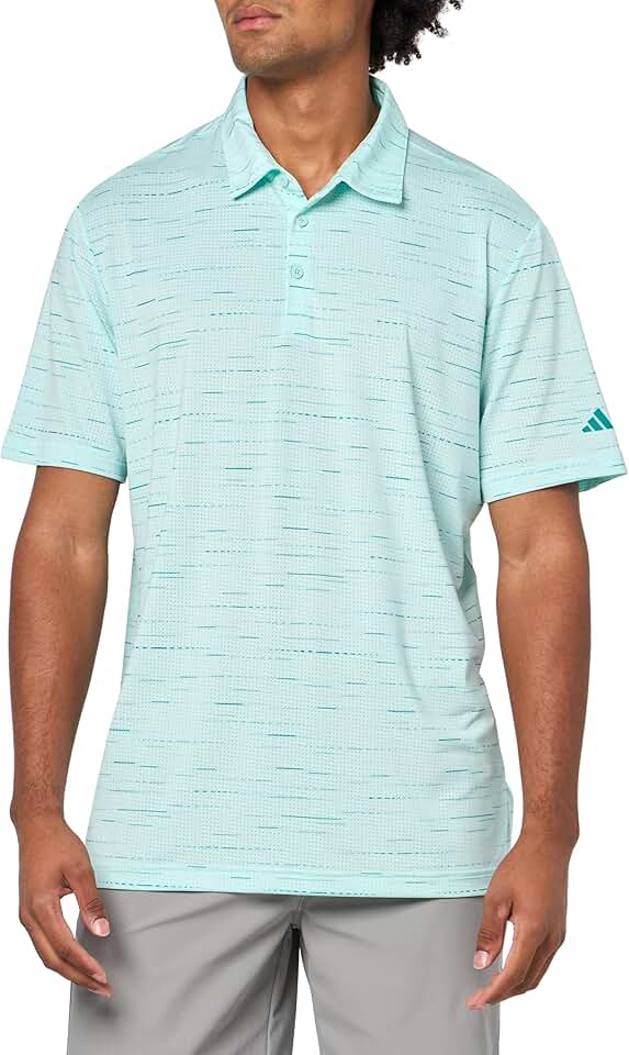 Men's Mesh Glimmer Print Polo Shirt