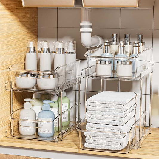 Set of three collapsible fabric storage bins