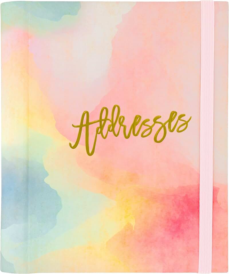 Large Watercolor Sunset Address Book