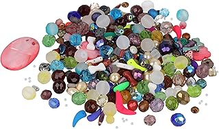 10-Pound Glass Beads Assortment in Various Shapes and Colors