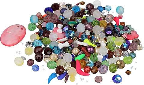 10-Pound Glass Beads Assortment in Various Shapes and Colors