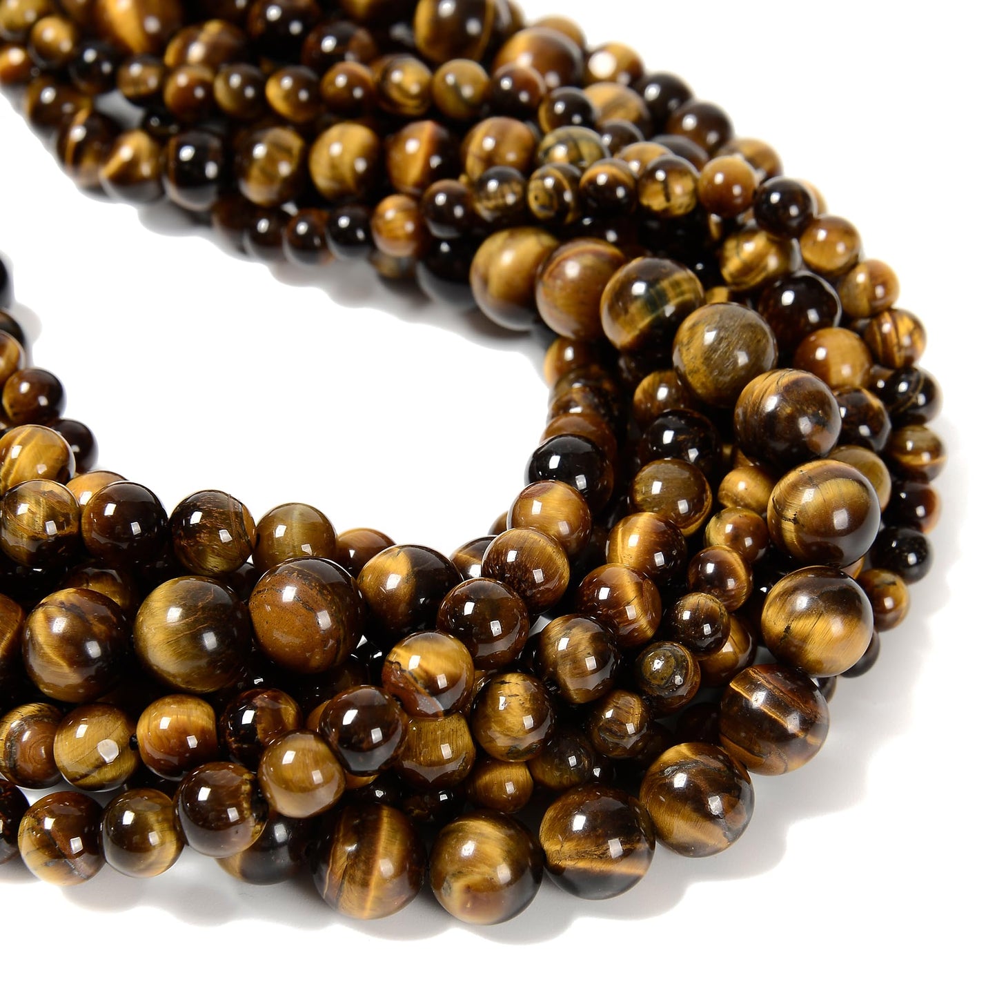 Natural Yellow Tiger Beads for Jewelry Making and Crafts