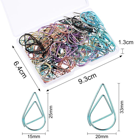105 Multicolor Metal Paperclips for Office and Crafts