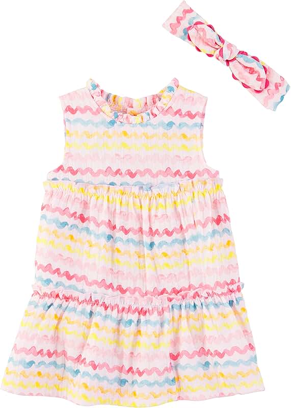 Girls' One Size Dress and Headband Set