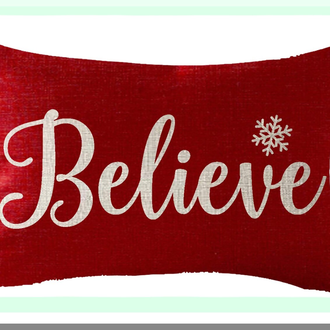 Snowflake Bliss Decor Pillow Set - Let It Snow Collection - Blessed Believe Winter Home Decor - Set of 4 Throw Pillow Covers