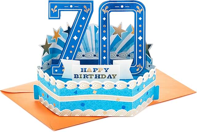 70th Birthday Pop Up Card Celebrating You