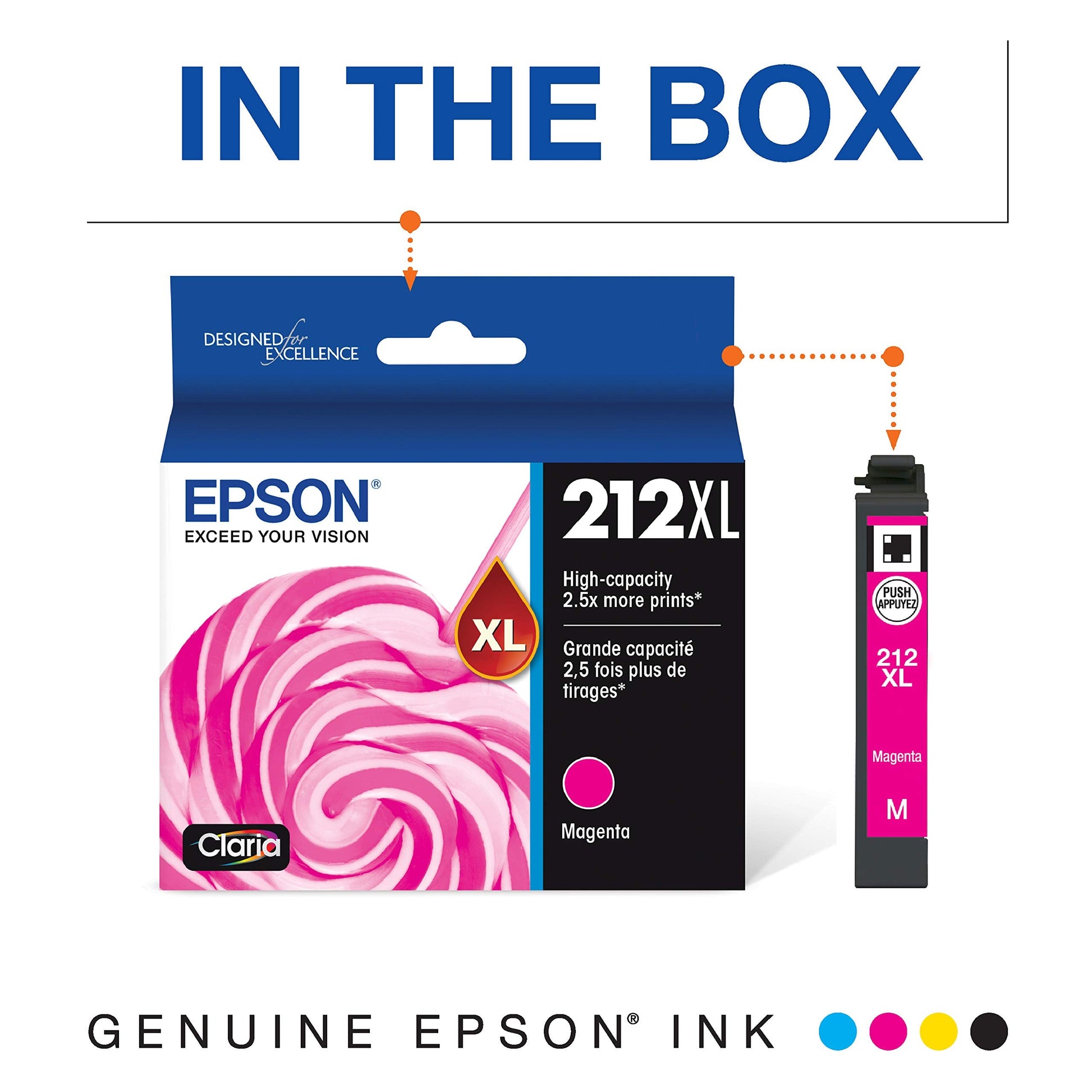 T212 Claria -Ink High Capacity Magenta -Cartridge (T212XL320-S) for Select Expression and Workforce Printers