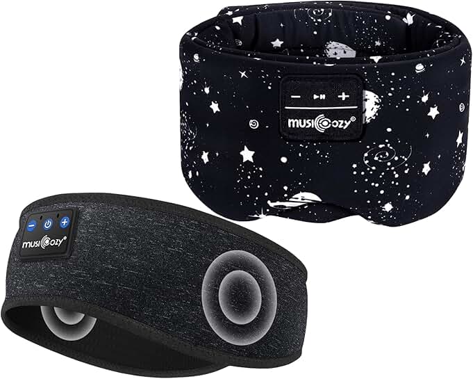 Wireless Sleep Mask with Headphones and Adjustable Band