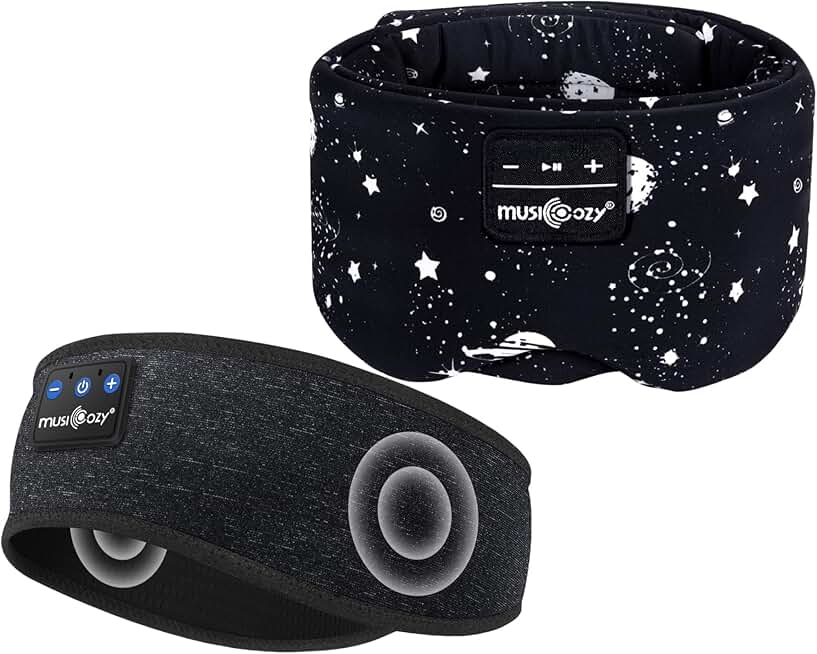 Wireless Sleep Mask with Headphones and Adjustable Band