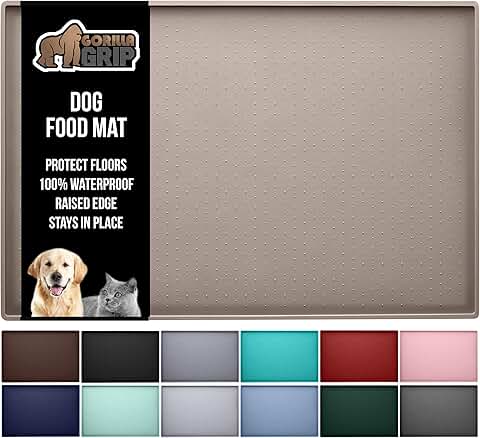 Waterproof Silicone Pet Feeding Mat with Raised Edge