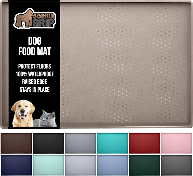 Waterproof Silicone Pet Feeding Mat with Raised Edge