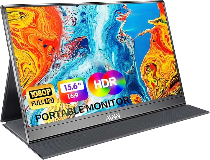 15.6-inch FHD Portable Monitor with Speakers and Smart Cover
