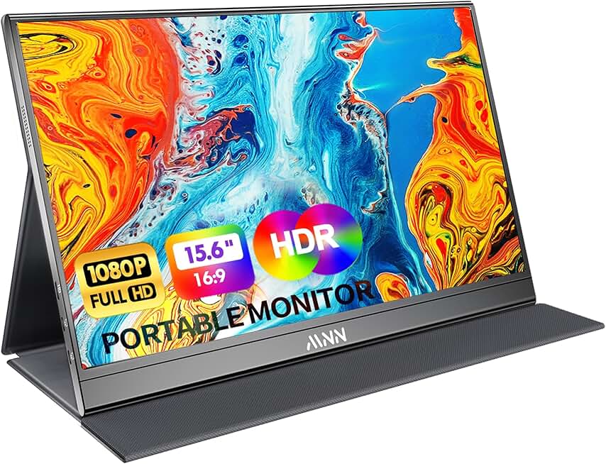 15.6-inch FHD Portable Monitor with Speakers and Smart Cover